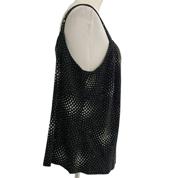 Alex Evenings Size 18W  Top Blouse Cardigan Open Front Sleeveless 2 Piece Set - Picture 6 of 8